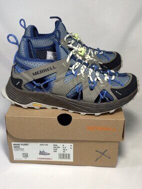 Merrell Trail Hiking Running Hybrid Shoes Moab Flight Sieve Blue NIB